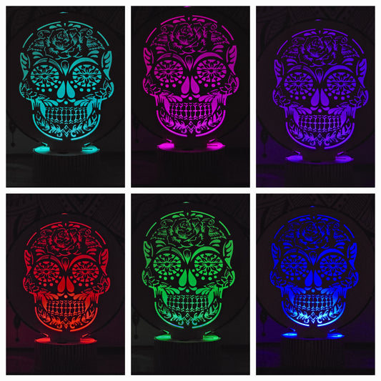 LAMPE EN BOIS SKULL