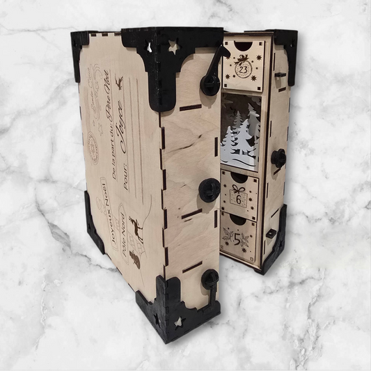 Calendrier de l’Avent en Bois Personnalisé