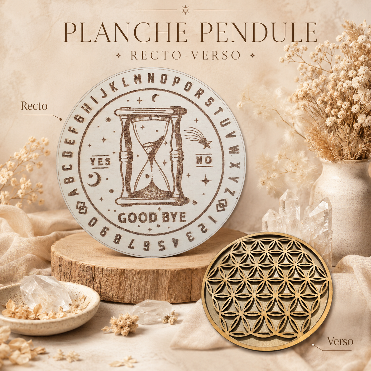 Planche pendule recto verso - Sablier
