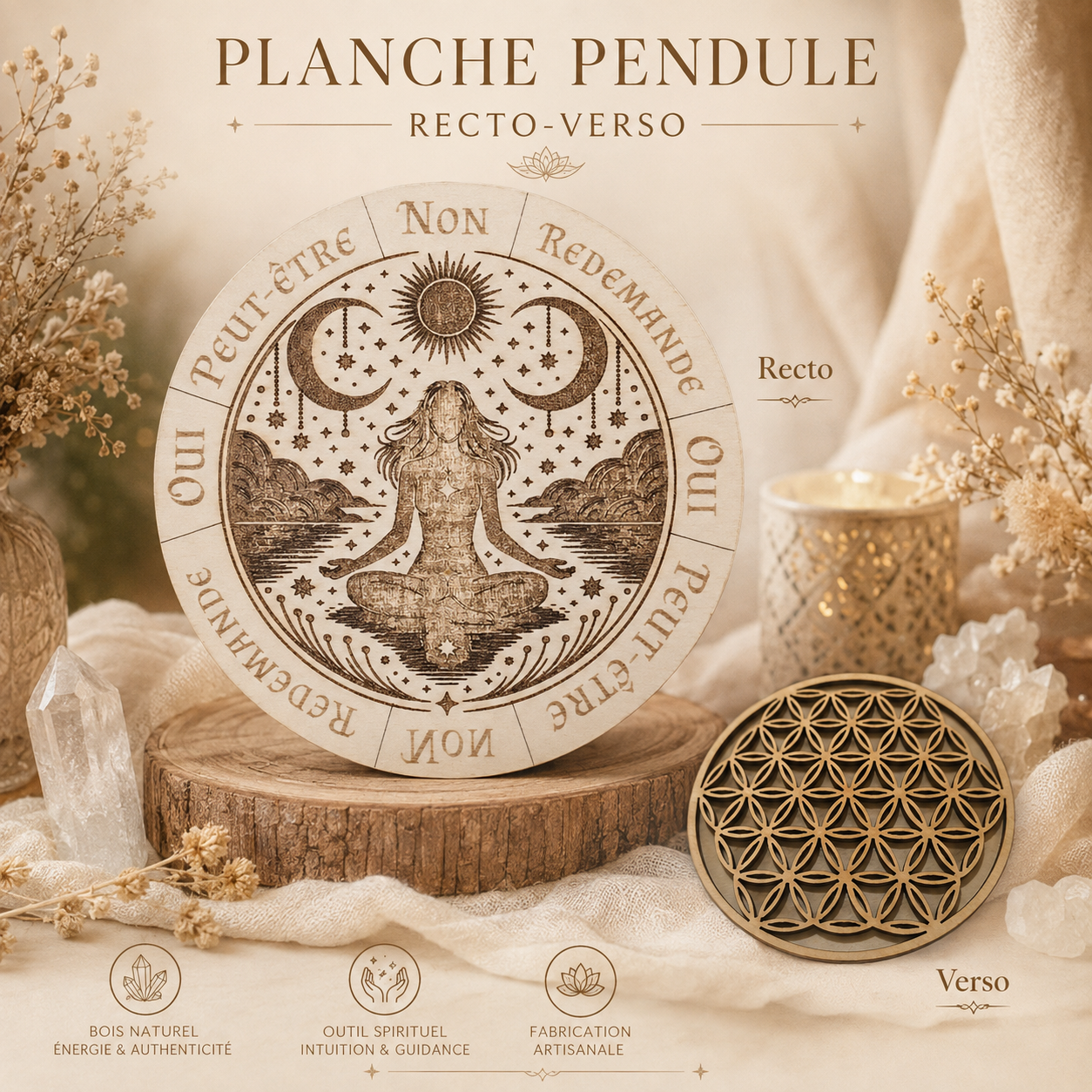 Planche pendule recto verso - Zénitude