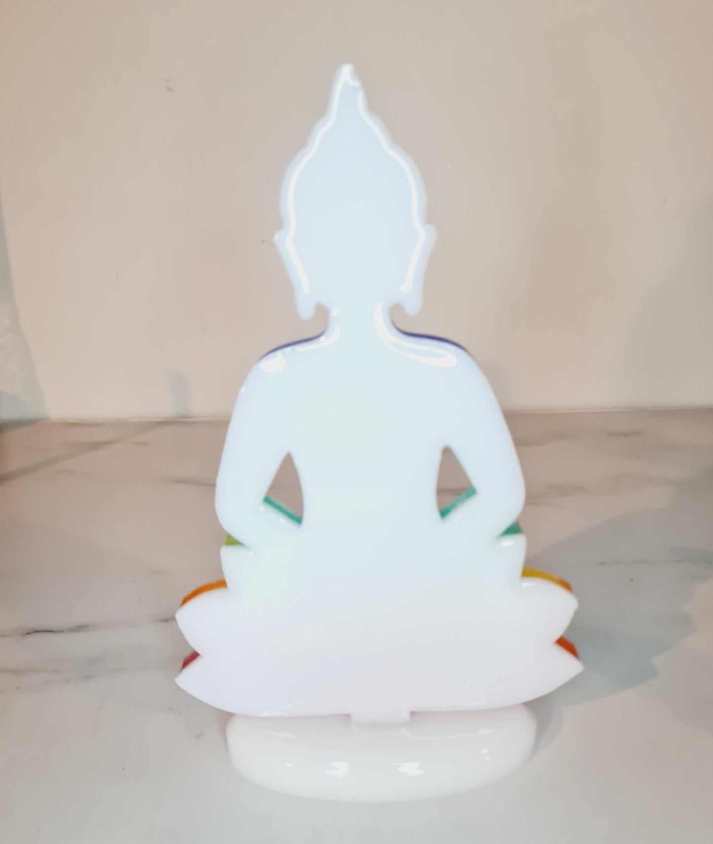 BOUDDHA SUR SOCLE 7 CHAKRAS