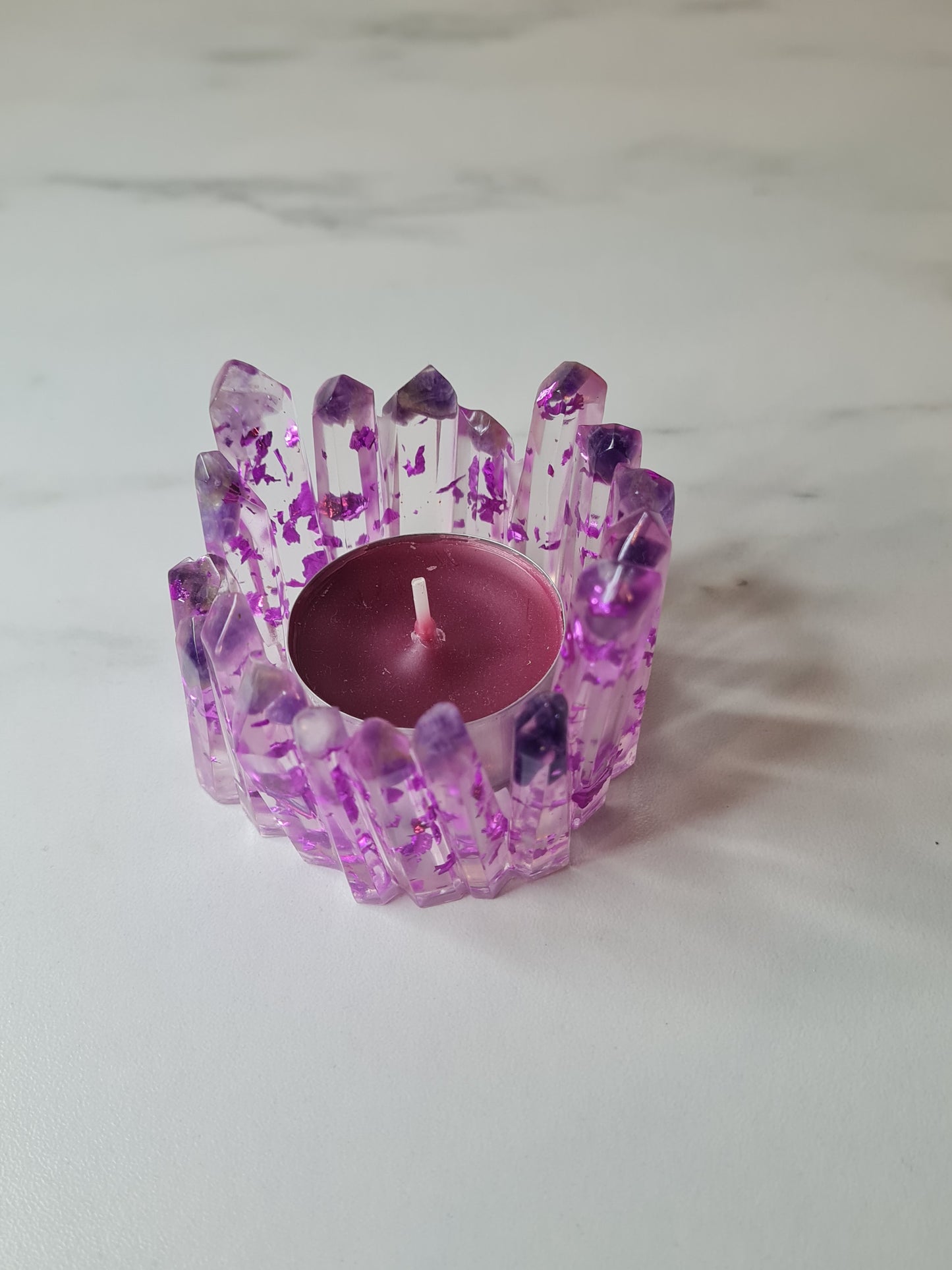 BOUGEOIR INSCRUTATION PIERRES AMETHYSTE