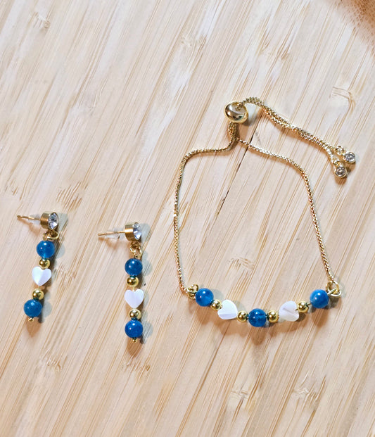 ENSEMBLE BOUCLES D'OREILLES / COLLIER