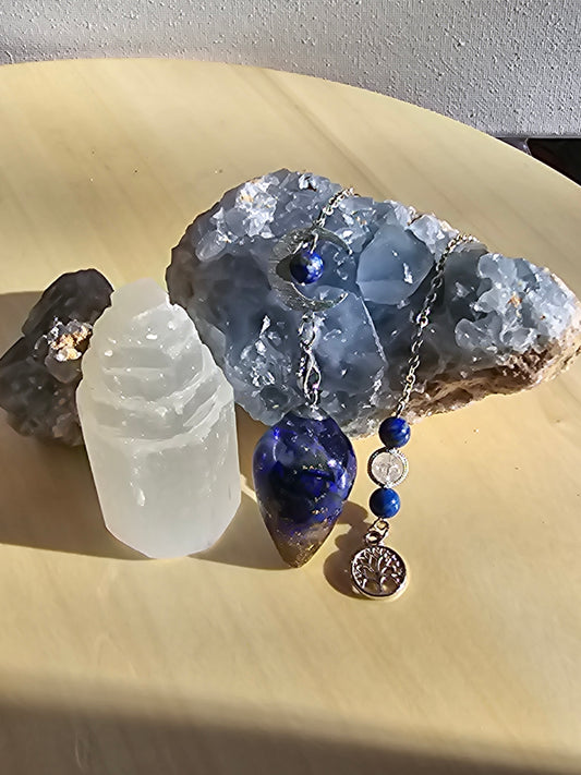 Pendule en Orgonite Lapis lazuli