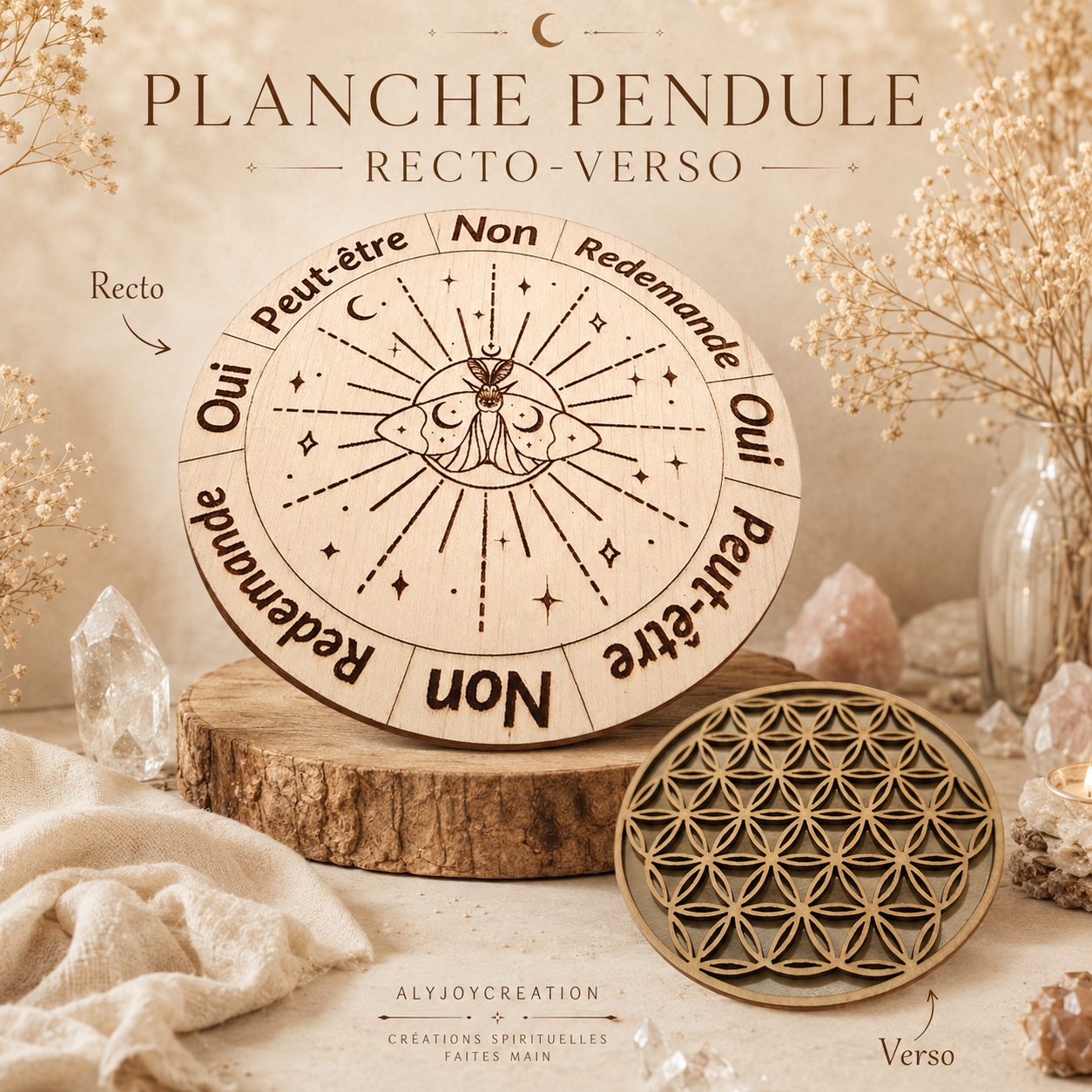 Planche pendule recto verso - Papillon