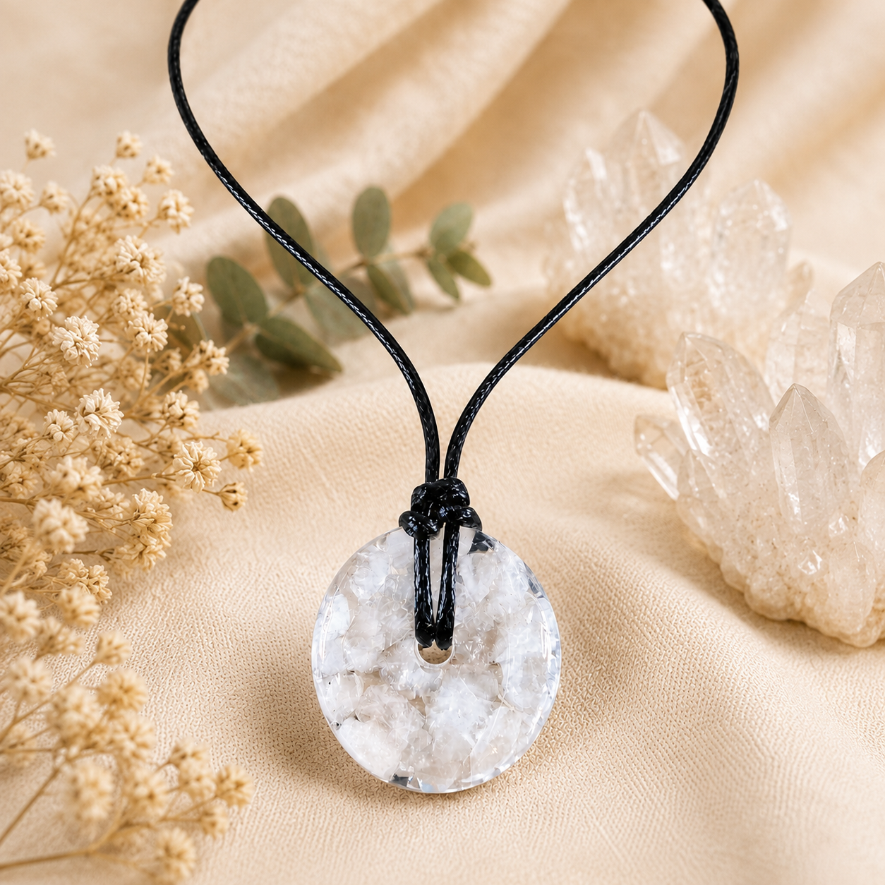 Collier donut - Quartz Rose