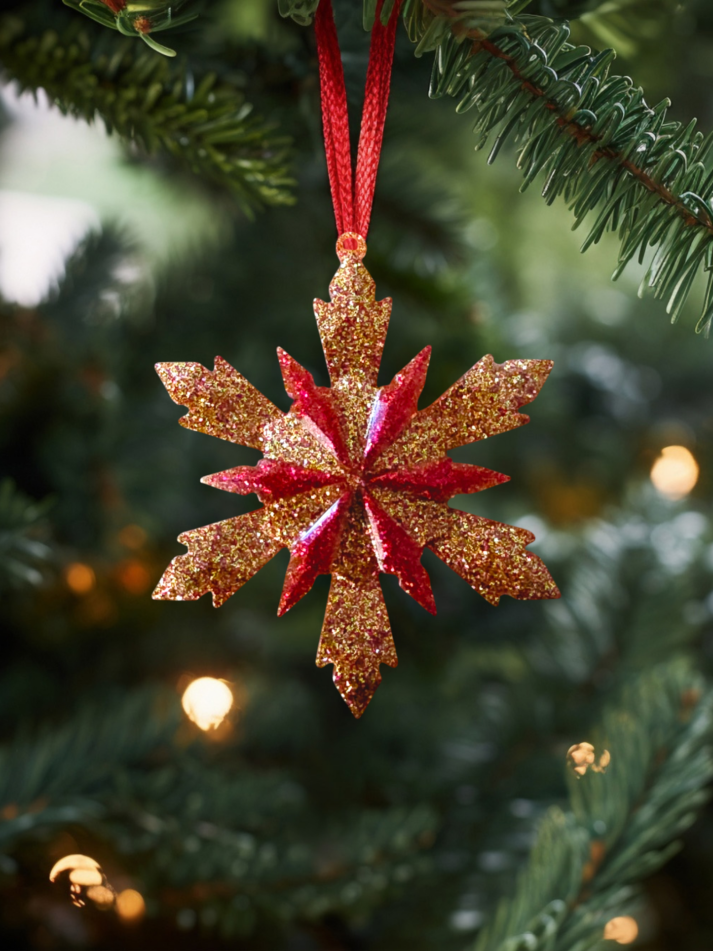 FLOCON DE SAPIN ( 2 achetés/ 1 boule Joyeux Noël offerte )