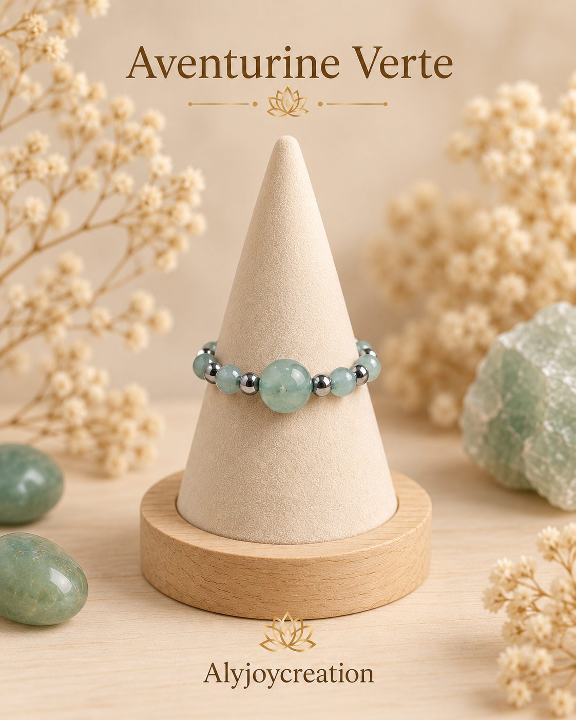 Bague Aventurine Verte Alyjoycreation