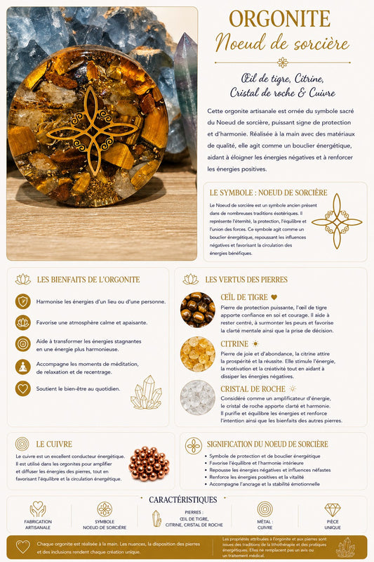 ORGONITE NOEUD DE SORCIÈRE