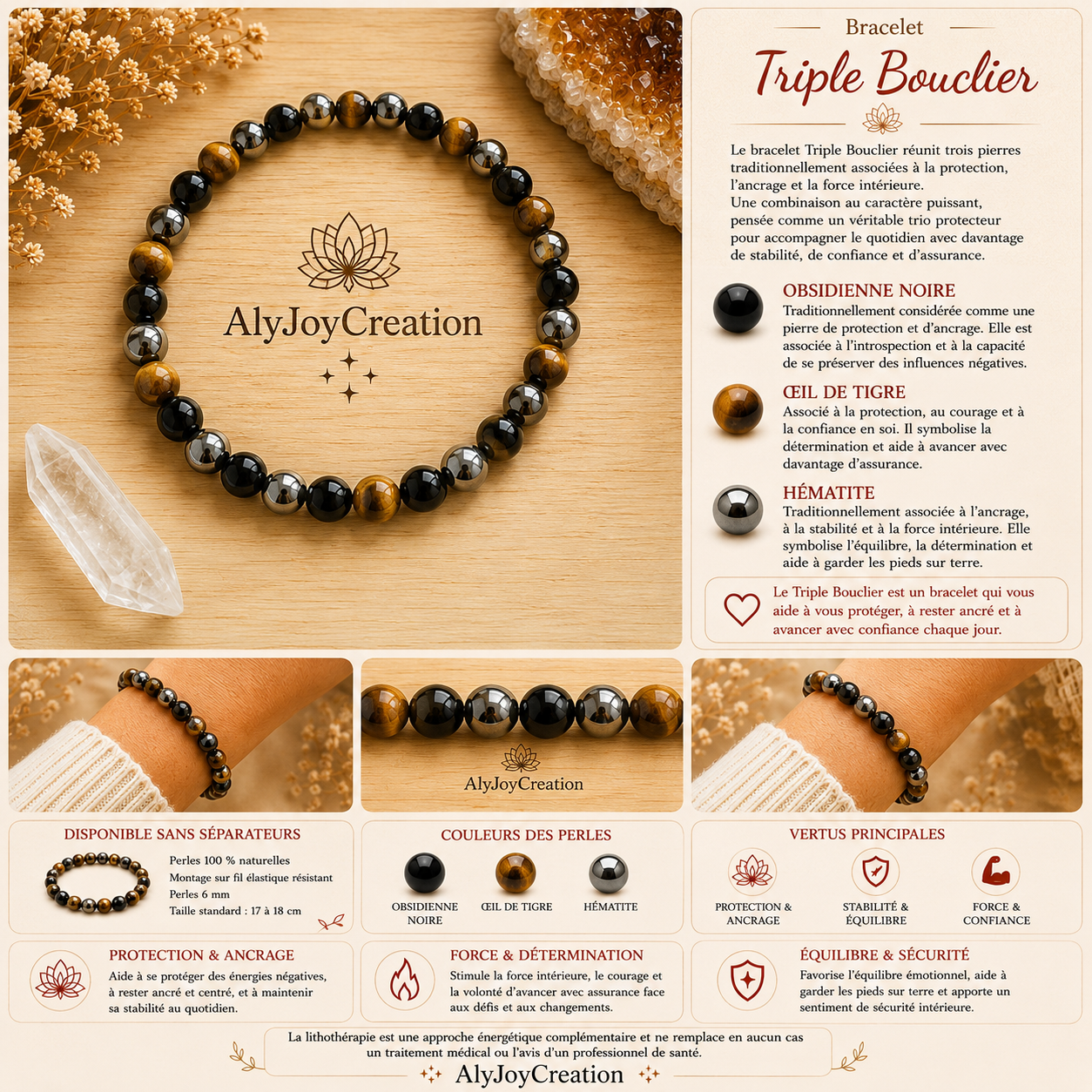 Bracelet Triple Bouclier
