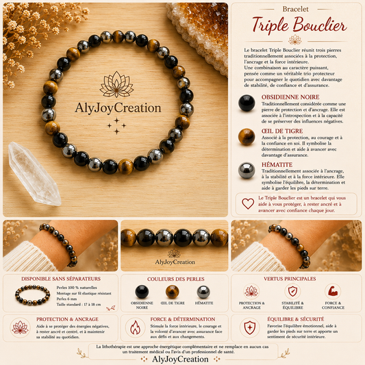 Bracelet Triple Bouclier