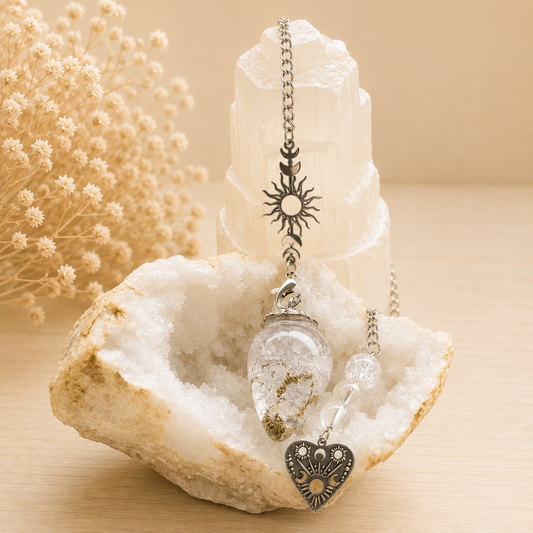 Pendule orgonite Cristal de roche