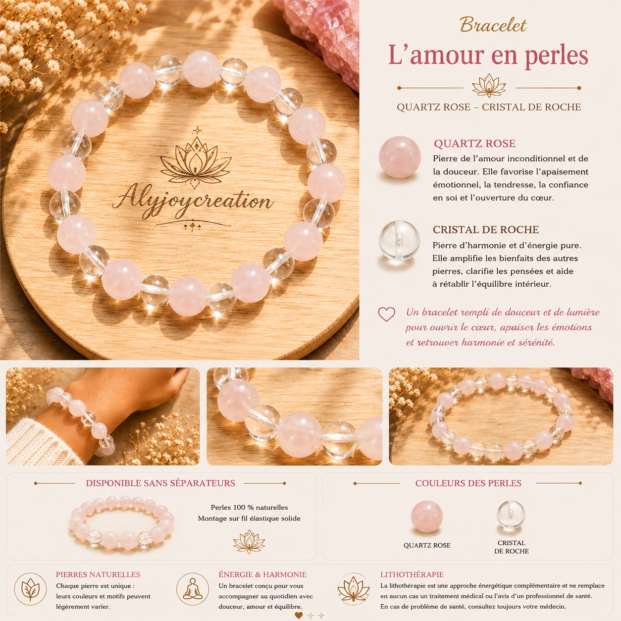 Bracelet L'amour en Perles