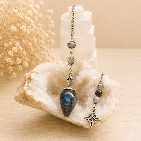 Pendule en orgonite Labradorite