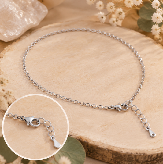 Chaîne argentée pour pendentif