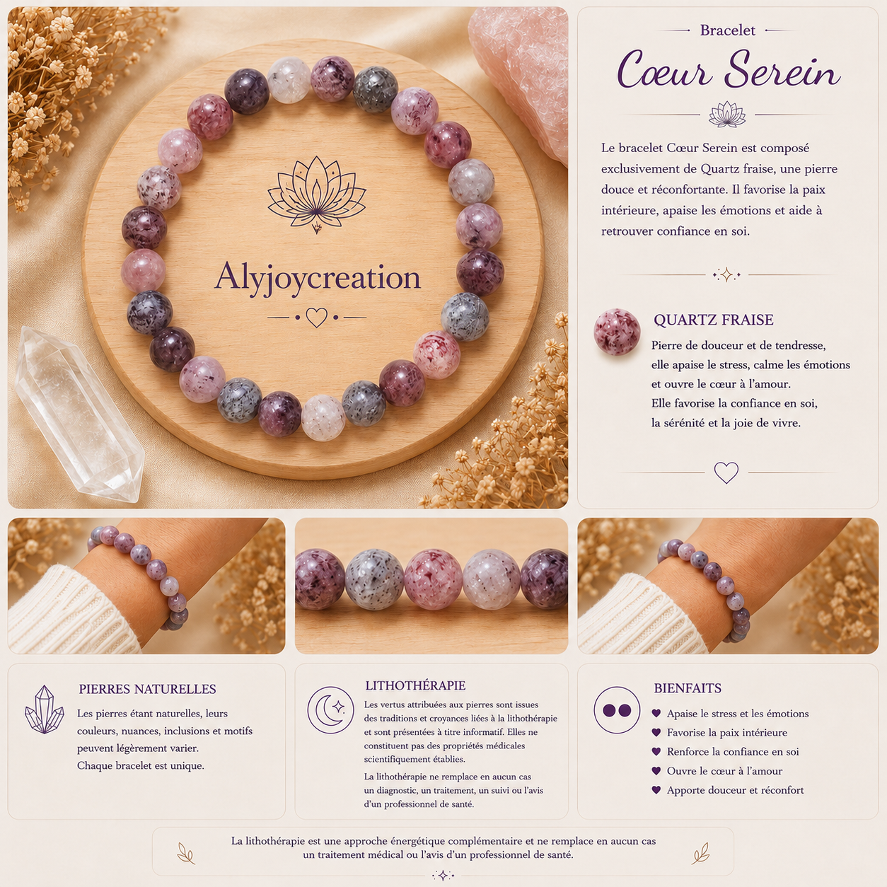 Bracelet QUARTZ FRAISE